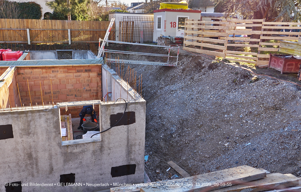 16.01.2023 - Neubau eines Mehrfamilienhause in der Niederalmstraße 16 in Neuperlach-Trudering